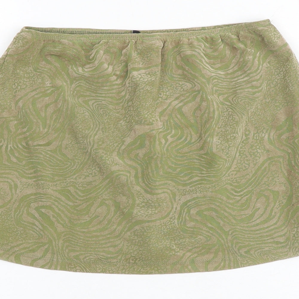 Motel Womens Multicoloured Geometric Polyester Mini Skirt Size S