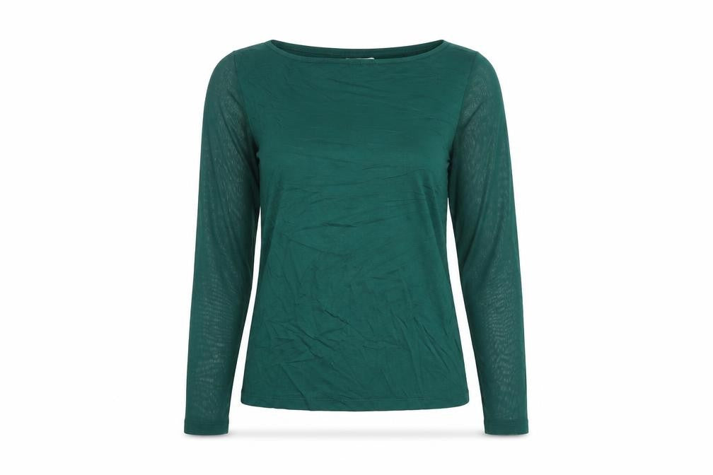 Womens UK Size 6 Warehouse Green Basic T-Shirt