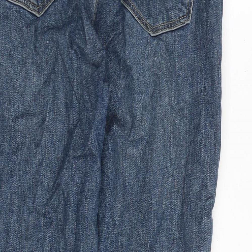 Topshop Womens Blue Cotton Skinny Jeans Size 28 in Regular Zip