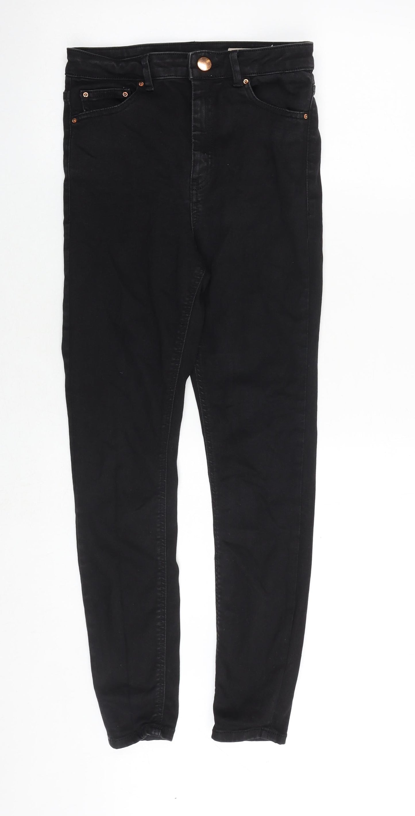 ASOS Womens Black Cotton Skinny Jeans Size 28 in Slim Zip