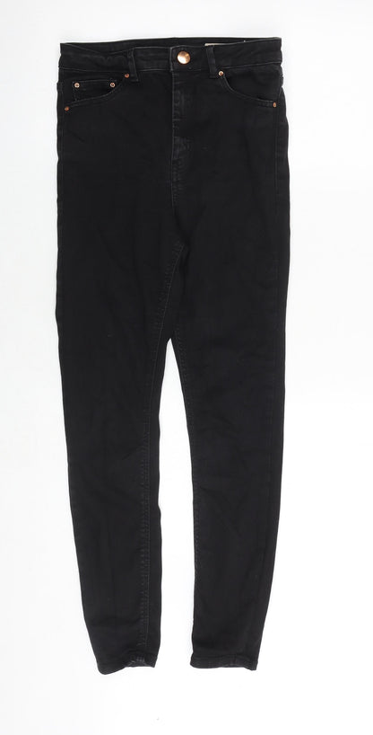 ASOS Womens Black Cotton Skinny Jeans Size 28 in Slim Zip