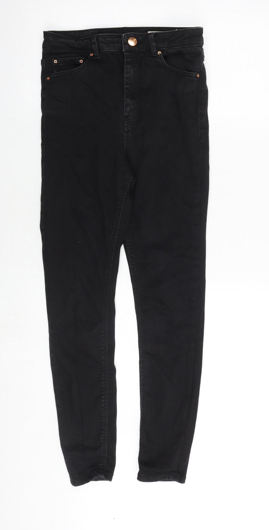 ASOS Womens Black Cotton Skinny Jeans Size 28 in Slim Zip