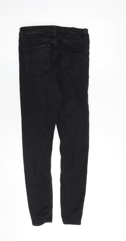 ASOS Womens Black Cotton Skinny Jeans Size 28 in Slim Zip