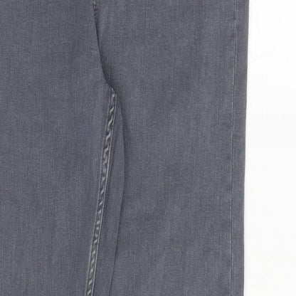 Topshop Womens Grey Cotton Skinny Jeans Size 30 in Regular Zip