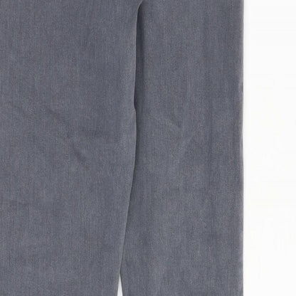 Topshop Womens Grey Cotton Skinny Jeans Size 30 in Regular Zip