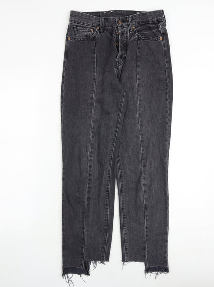 Womens UK Size 26 in H&M Regular Fit Straight Grey Jeans