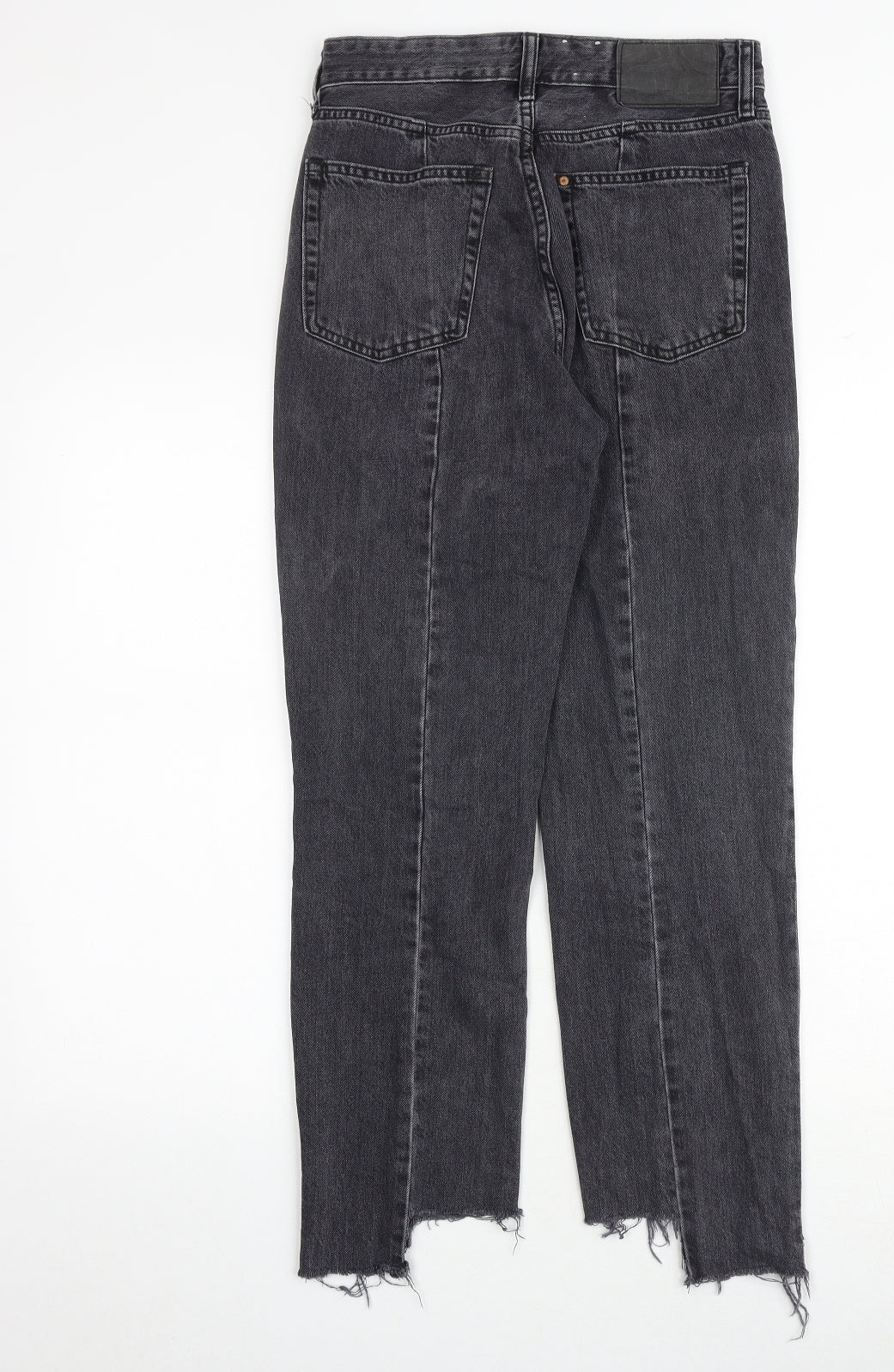 Womens UK Size 26 in H&M Regular Fit Straight Grey Jeans