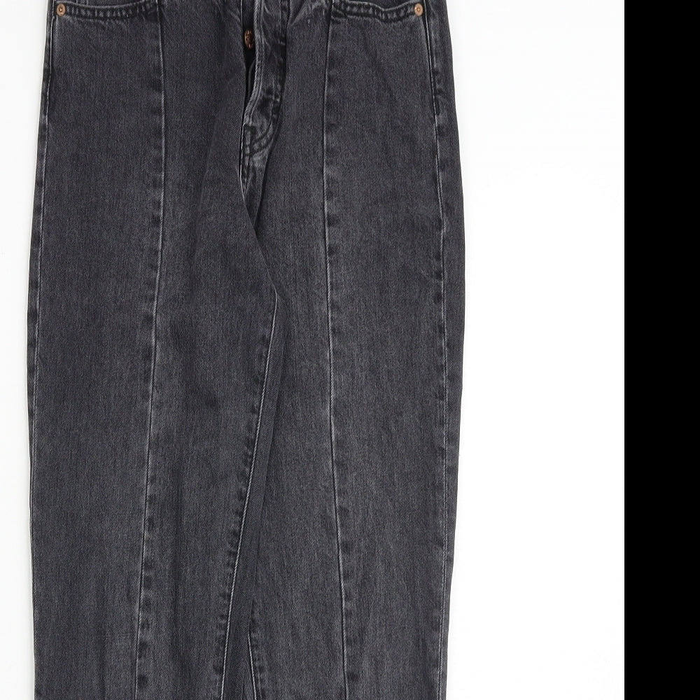 Womens UK Size 26 in H&M Regular Fit Straight Grey Jeans