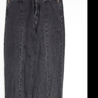 Womens UK Size 26 in H&M Regular Fit Straight Grey Jeans