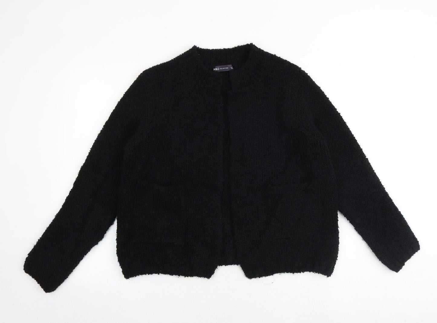 Womens UK Size M Marks and Spencer Black Cardigan Jumper