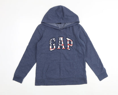 Gap Womens Blue Cotton Pullover Hoodie Size S Pullover