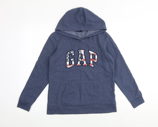 Gap Womens Blue Cotton Pullover Hoodie Size S Pullover