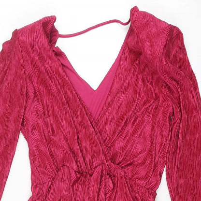 Only Womens Pink Polyester Playsuit One-Piece Size XL Pullover