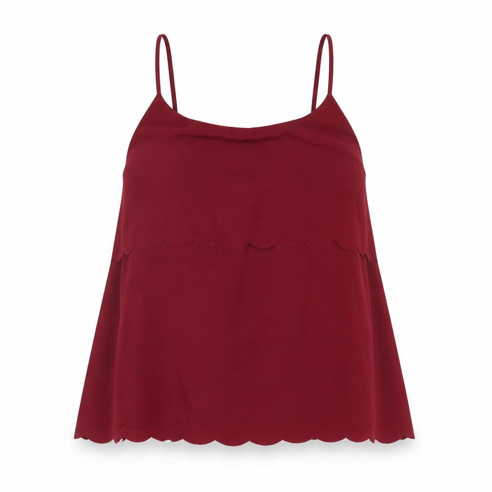 Womens UK Size 16 Boohoo Red Basic Tank