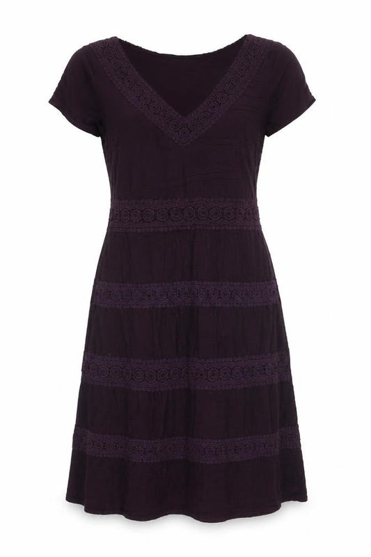 RJR.John Rocha Womens Purple Polyester Trapeze & Swing Size 12 V-Neck Pullover