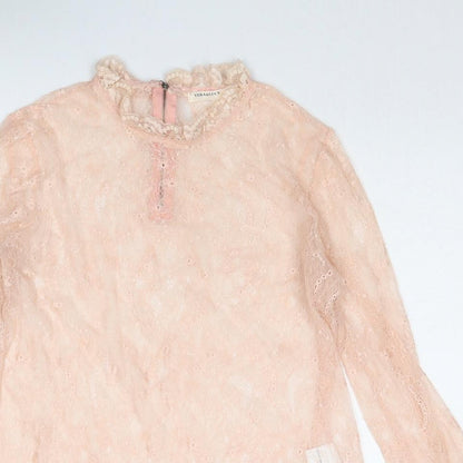 Womens UK Size L Vera & Lucy Pink Basic Blouse