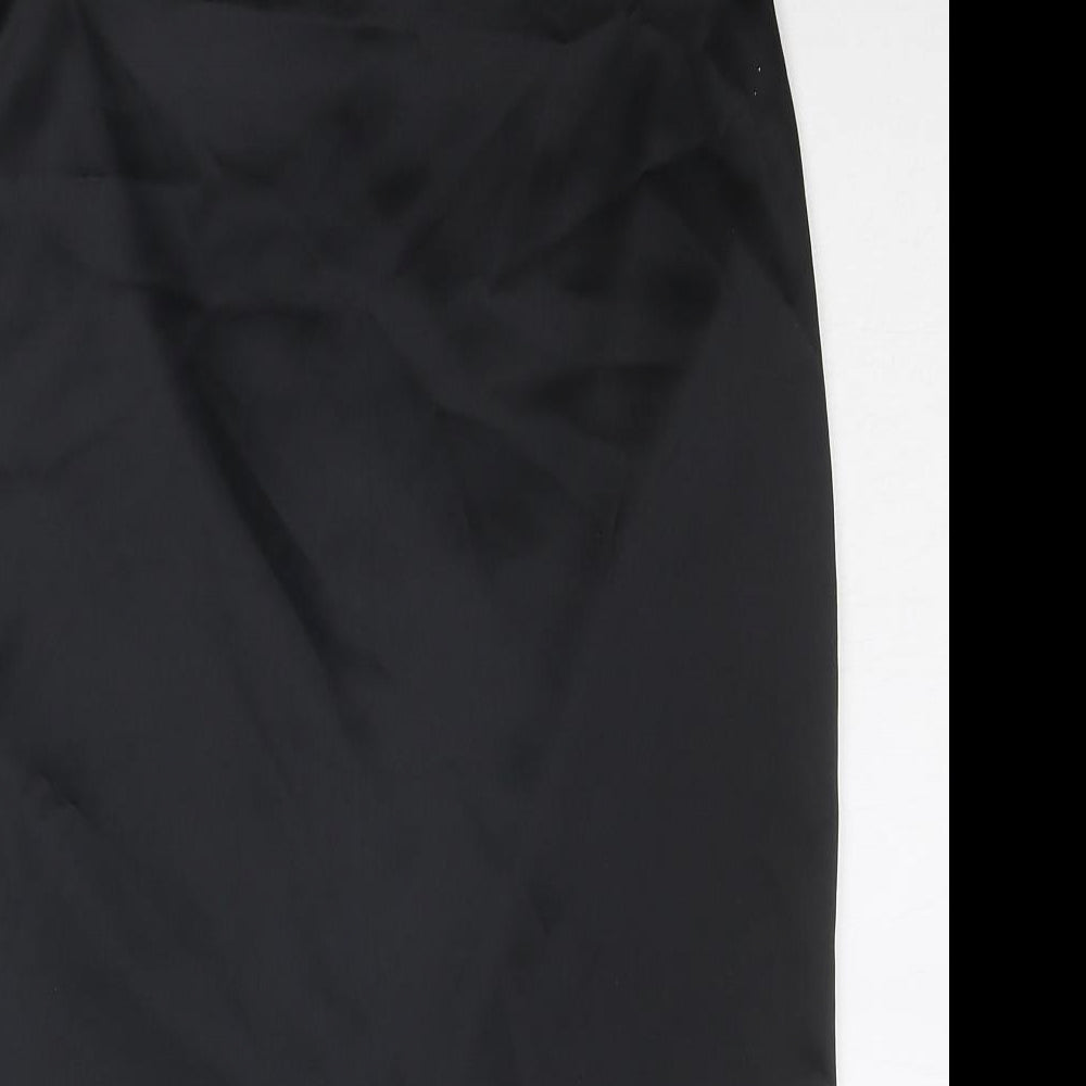 AMARANTO Womens Black Paisley Polyester Straight & Pencil Skirt Size 10 Zip