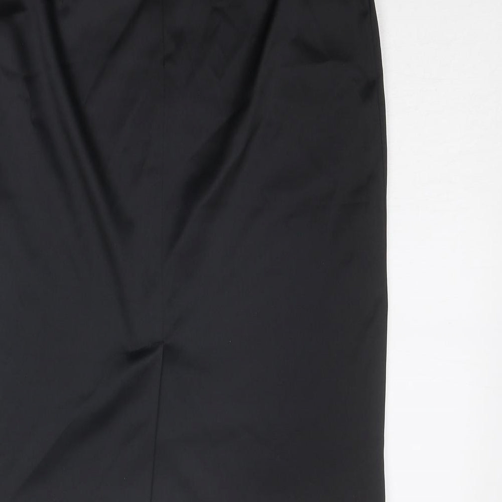 AMARANTO Womens Black Paisley Polyester Straight & Pencil Skirt Size 10 Zip