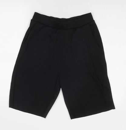 Bershka Womens Black Polyester Sweat Shorts Size M Regular Pull On
