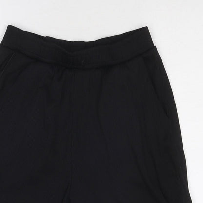 Bershka Womens Black Polyester Sweat Shorts Size M Regular Pull On