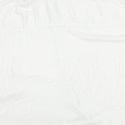 Womens UK Size S Zara White Basic Button-Up