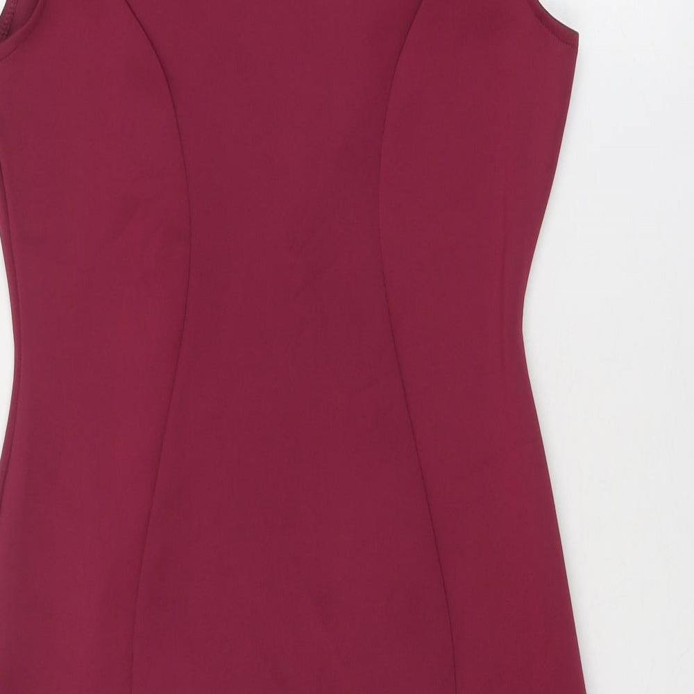 B-You Womens Purple Polyester Bodycon Size 10 Round Neck Pullover