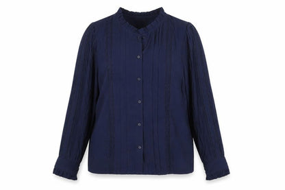 Womens UK Size 10 Marks and Spencer Blue Basic Button-Up