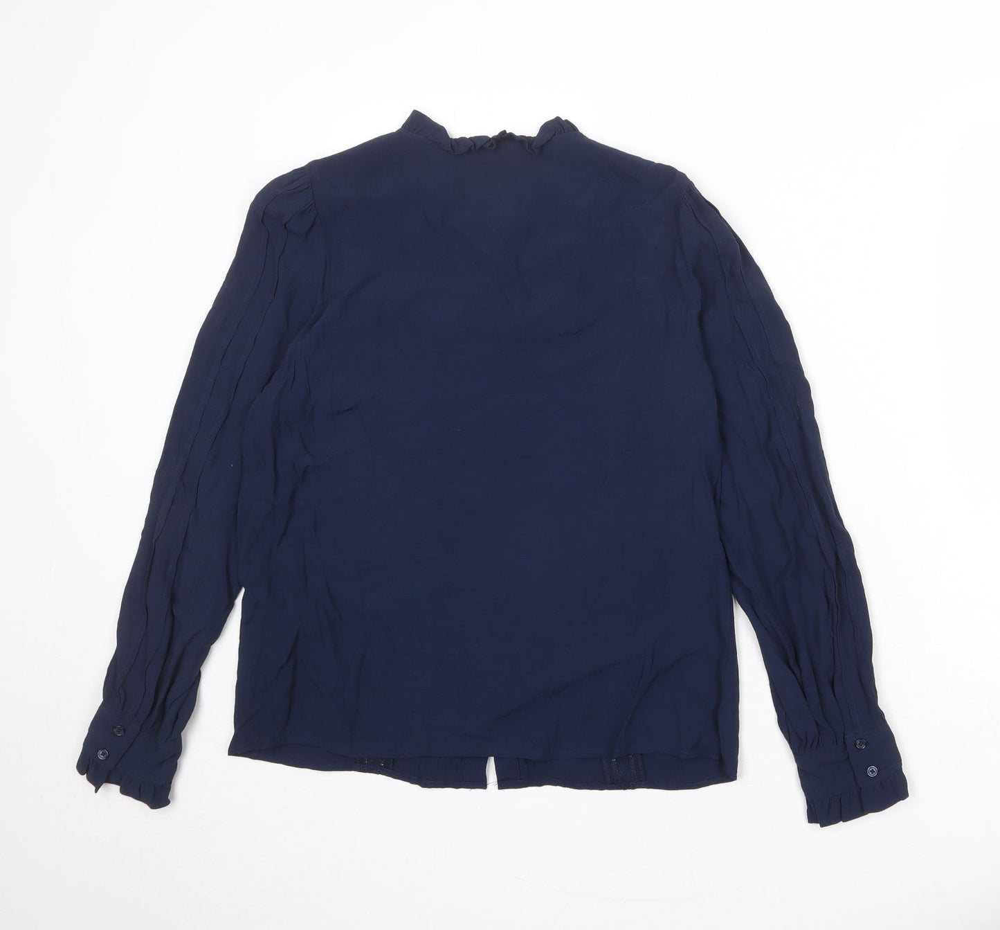 Womens UK Size 10 Marks and Spencer Blue Basic Button-Up