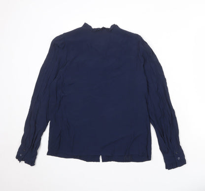 Womens UK Size 10 Marks and Spencer Blue Basic Button-Up