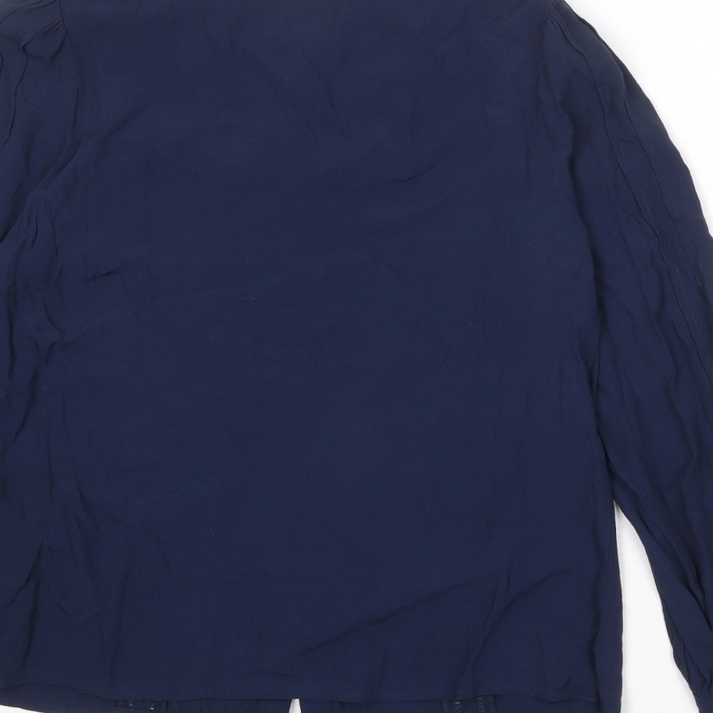 Womens UK Size 10 Marks and Spencer Blue Basic Button-Up