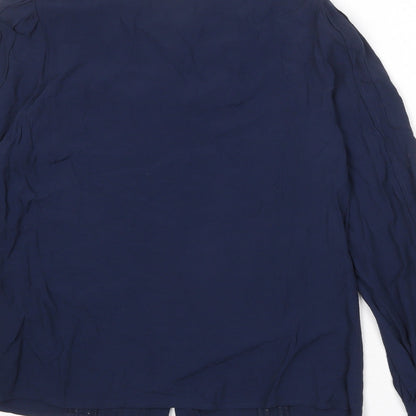 Womens UK Size 10 Marks and Spencer Blue Basic Button-Up