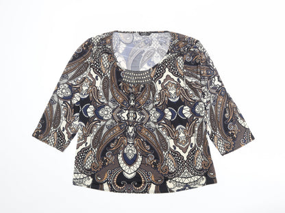 Womens UK Size 18 Roman Multicoloured Basic Blouse
