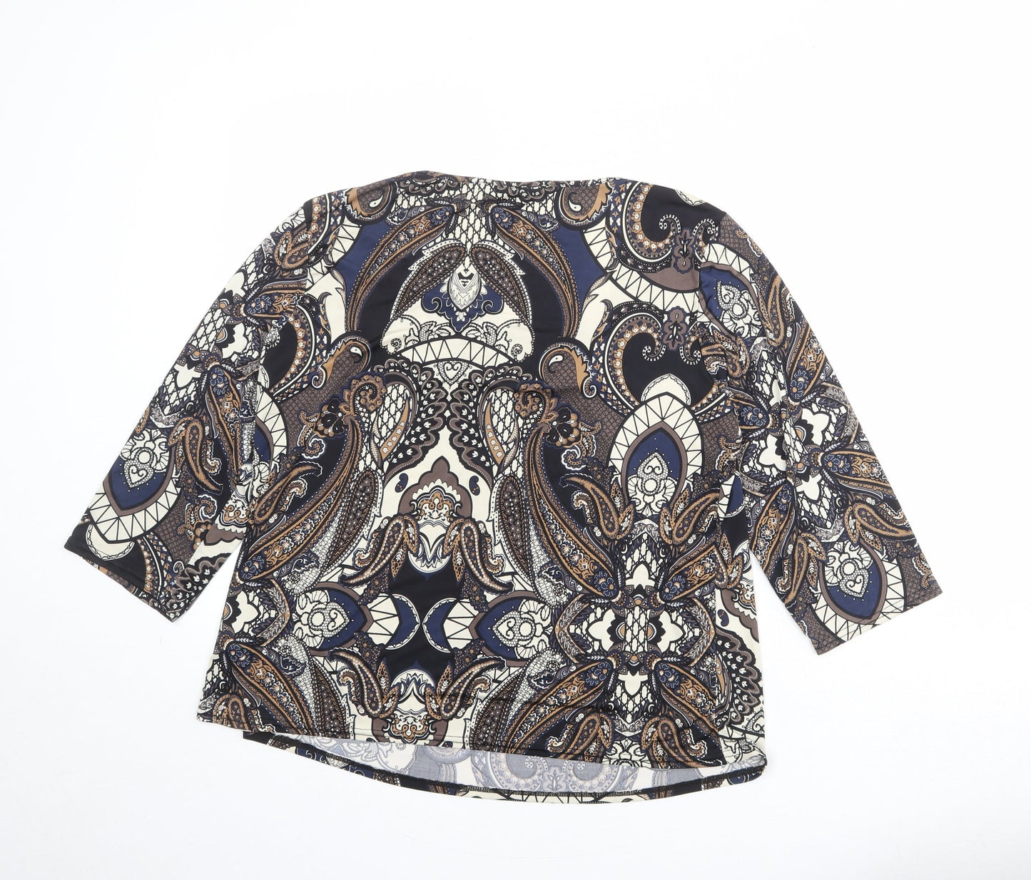 Womens UK Size 18 Roman Multicoloured Basic Blouse