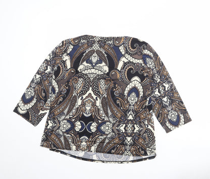 Womens UK Size 18 Roman Multicoloured Basic Blouse