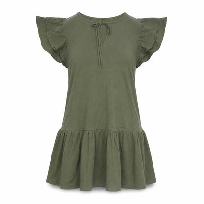 Marks and Spencer Womens Green Viscose A-Line Size 8 Round Neck Pullover
