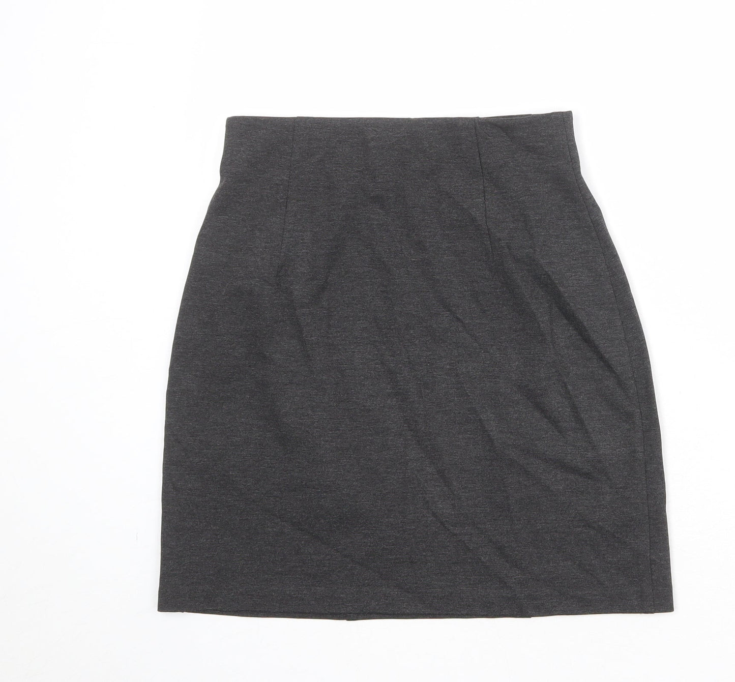 Marks and Spencer Womens Grey Viscose A-Line Skirt Size 8