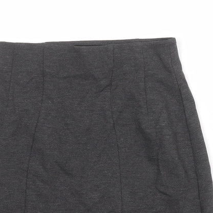 Marks and Spencer Womens Grey Viscose A-Line Skirt Size 8