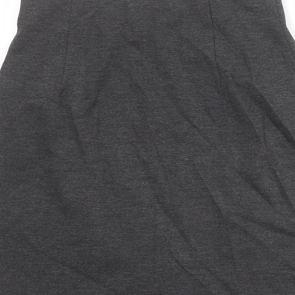 Marks and Spencer Womens Grey Viscose A-Line Skirt Size 8