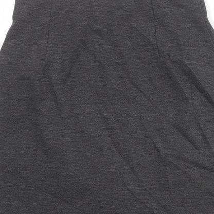 Marks and Spencer Womens Grey Viscose A-Line Skirt Size 8