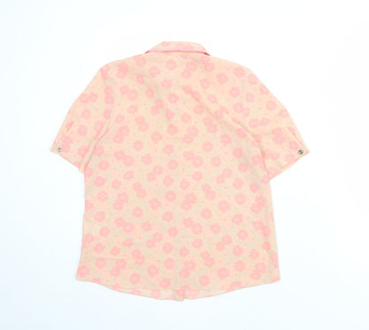 Womens UK Size 6 River Island Beige Basic Button-Up