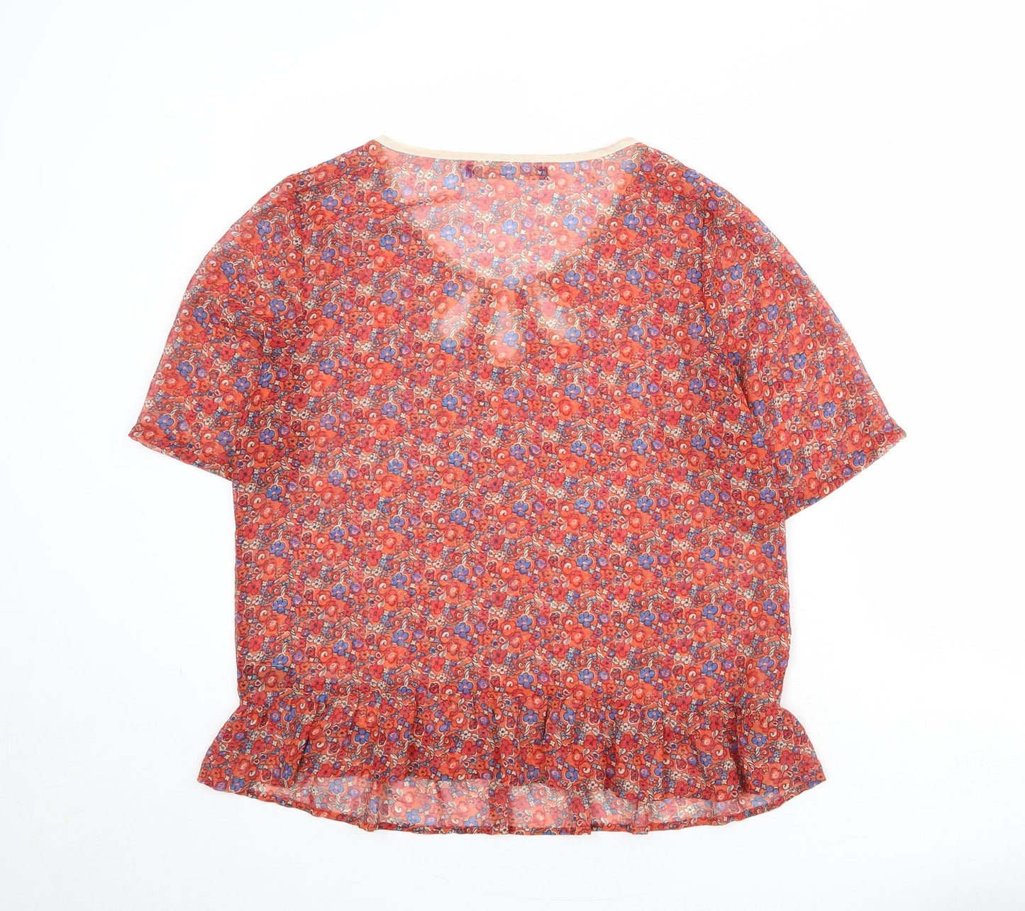 Womens UK Size 14 NEXT Red Basic T-Shirt