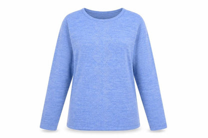 Classics Womens Blue Round Neck Acrylic Pullover Jumper Size 12