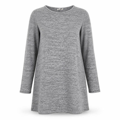 Gap Womens Grey Striped Polyester Jumper Dress Size XL Round Neck Pullover