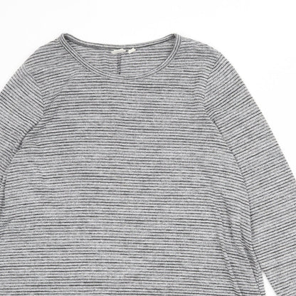 Gap Womens Grey Striped Polyester Jumper Dress Size XL Round Neck Pullover