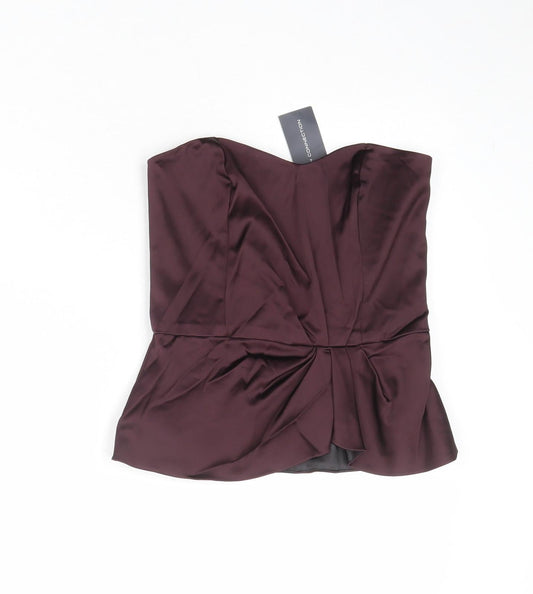 French Connection Womens Purple Viscose Cropped Tank Size 8 Sweetheart