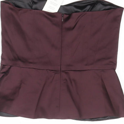 French Connection Womens Purple Viscose Cropped Tank Size 8 Sweetheart