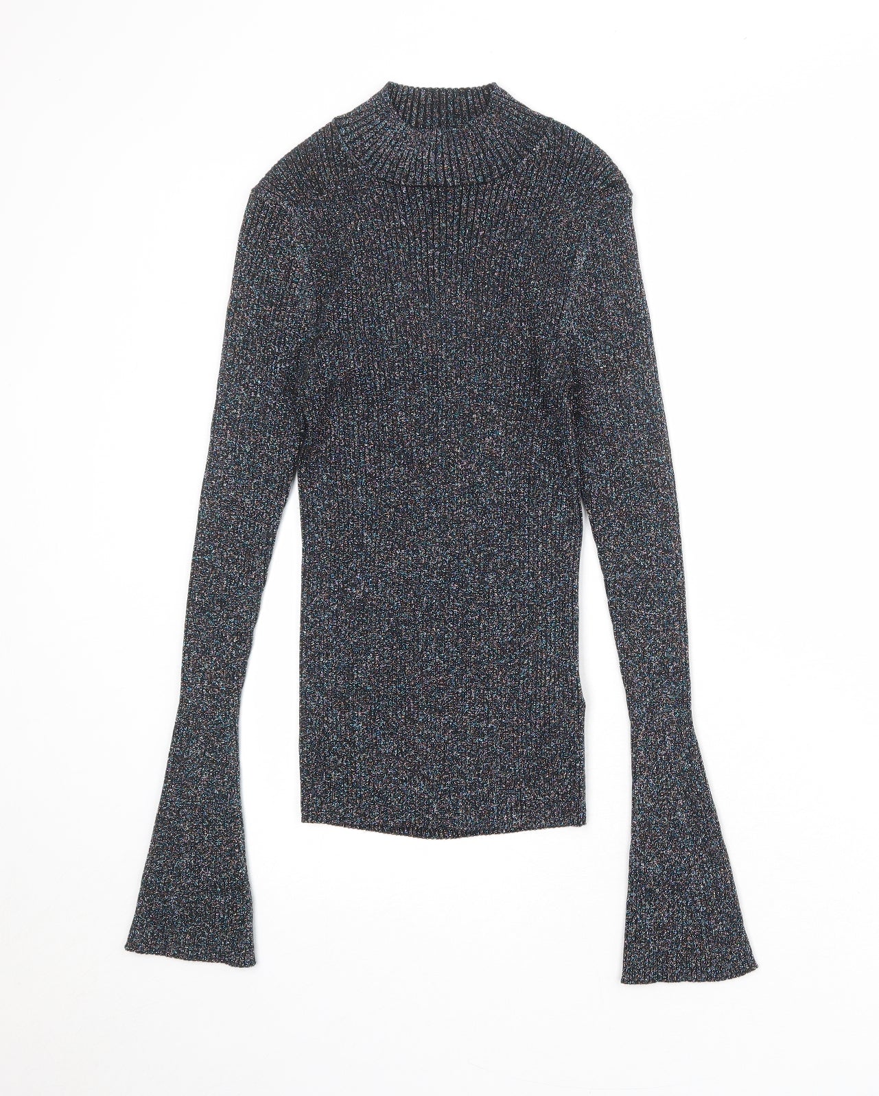 Autograph Womens Black Round Neck Viscose Pullover Jumper Size 10