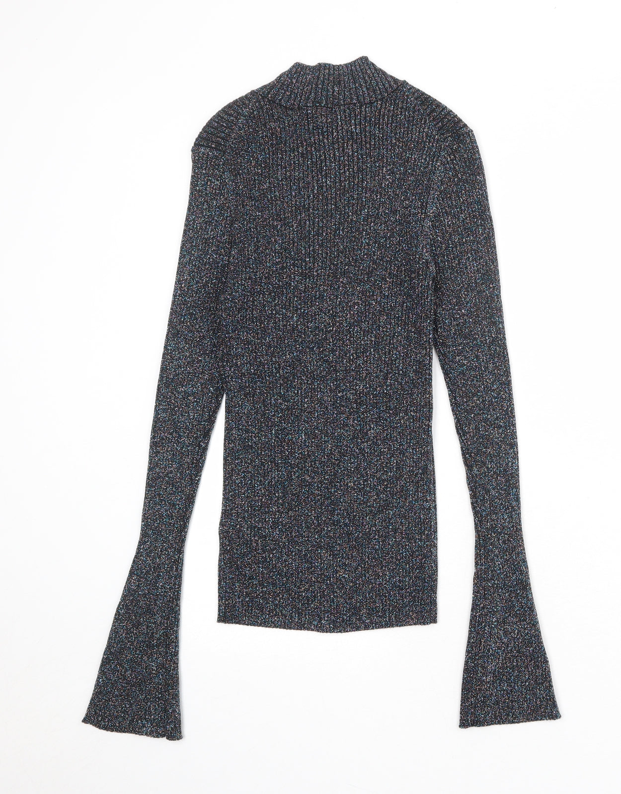 Autograph Womens Black Round Neck Viscose Pullover Jumper Size 10