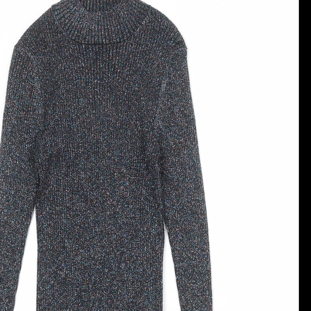 Autograph Womens Black Round Neck Viscose Pullover Jumper Size 10