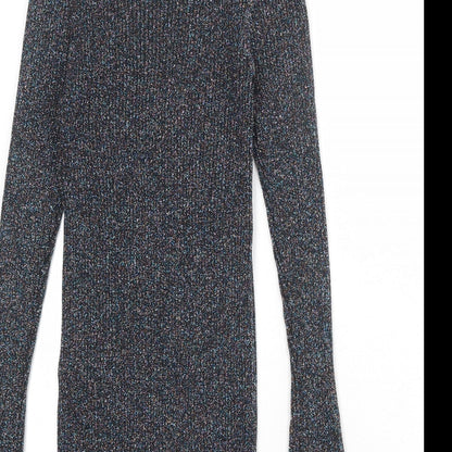 Autograph Womens Black Round Neck Viscose Pullover Jumper Size 10